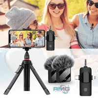 3In1 Wireless Lavalier Microphone For Live Video Recording - F11-2