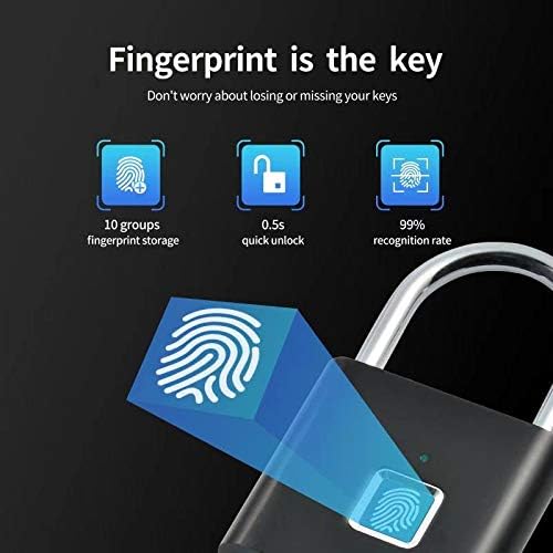 IP65 Smart Digital Alarm Fingerprint Pad Lock Smart Biometric Fingerprint Padlock