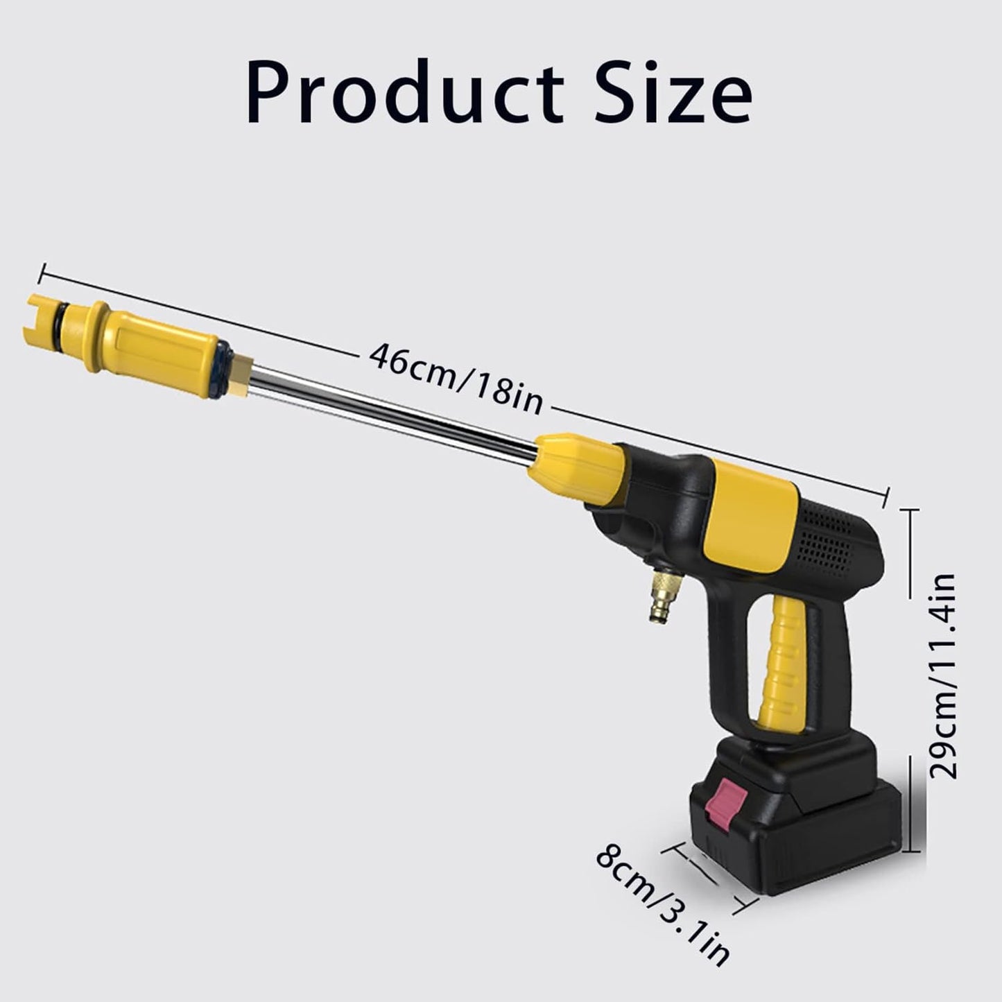 128W Cordless Foam Gun Soap Car Washwith Accessories Portable Electric Car Wash Foam Sprayer for Cars Gardens Terraces Windows Cleaning Works