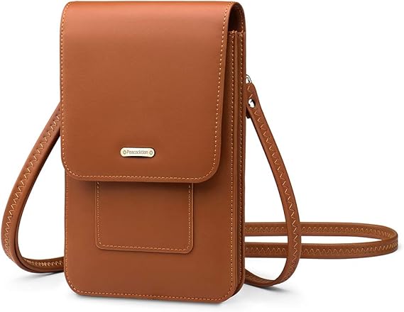 Small Crossbody Cell Phone Bag for Women, Leather Shoulder Bag Card Holder Phone Wallet Purse
