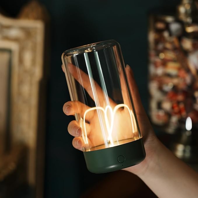 Mini Minimalist Table Lamp Cordless LED Desk Lamp Rechargeable Modern Night Lights with Breathing Effect for Home Office, Ideal as Atmosphere or Playing Games