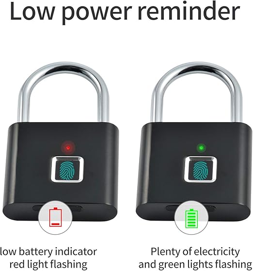 IP65 Smart Digital Alarm Fingerprint Pad Lock Smart Biometric Fingerprint Padlock