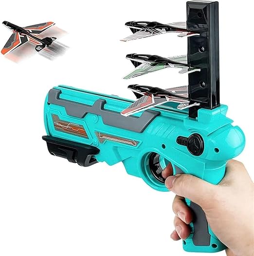 Storio Toys Airplane Launcher Gun,Safe and Fun Shooting Guns for Kids,Paper Foam Gliders for Quick and Easy | Best Gift for Boys Kids Children