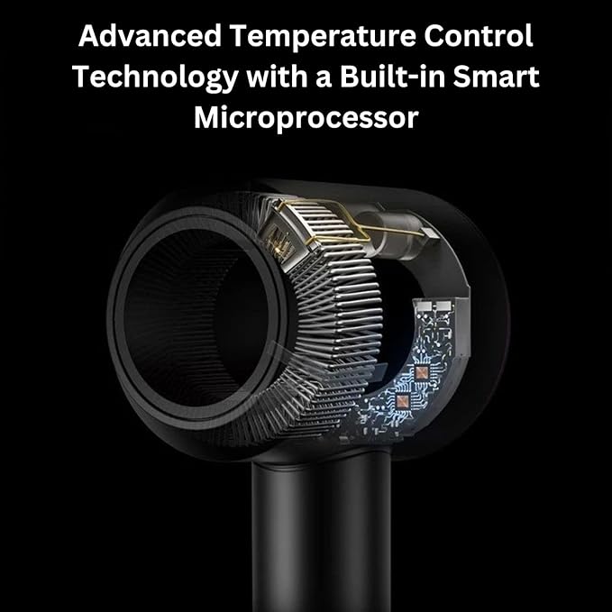 Professional Ionic Hair Dryer Leafless Supersonic Hair Dryer Personal Hair Care Styling Fast Drying Low Noise Blow Dryer for Home, Salon Negative Ion Tool Anion Electric Dryer 5 Blow