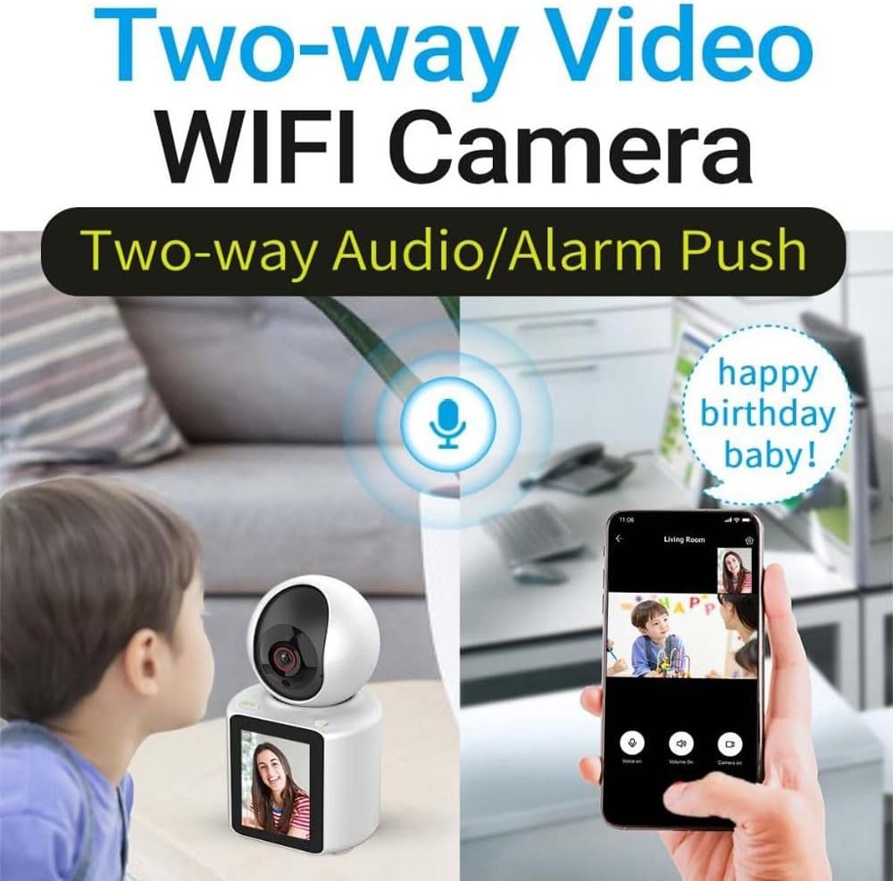 Two way video WiFi camera 1080P Video Calling WIFI HD Camera One-Click Video Calling Infrared Night Vision Video Baby Monitoring Camera