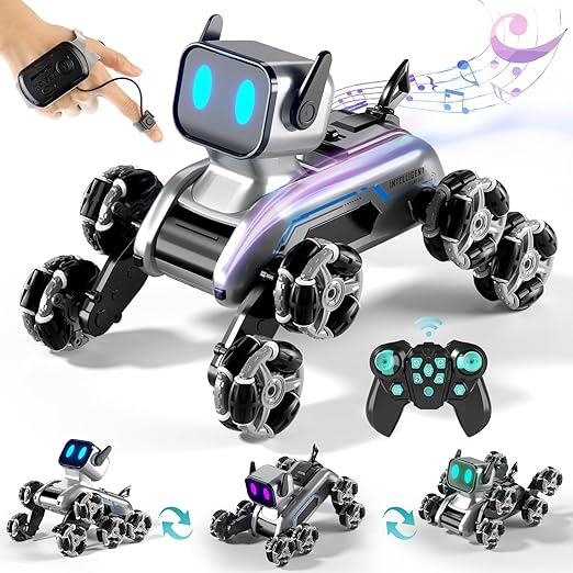 8WD Gesture Sensing Stunt Rc Robot Dog for Kid Boys 8-12, RC Car Toys for Boys