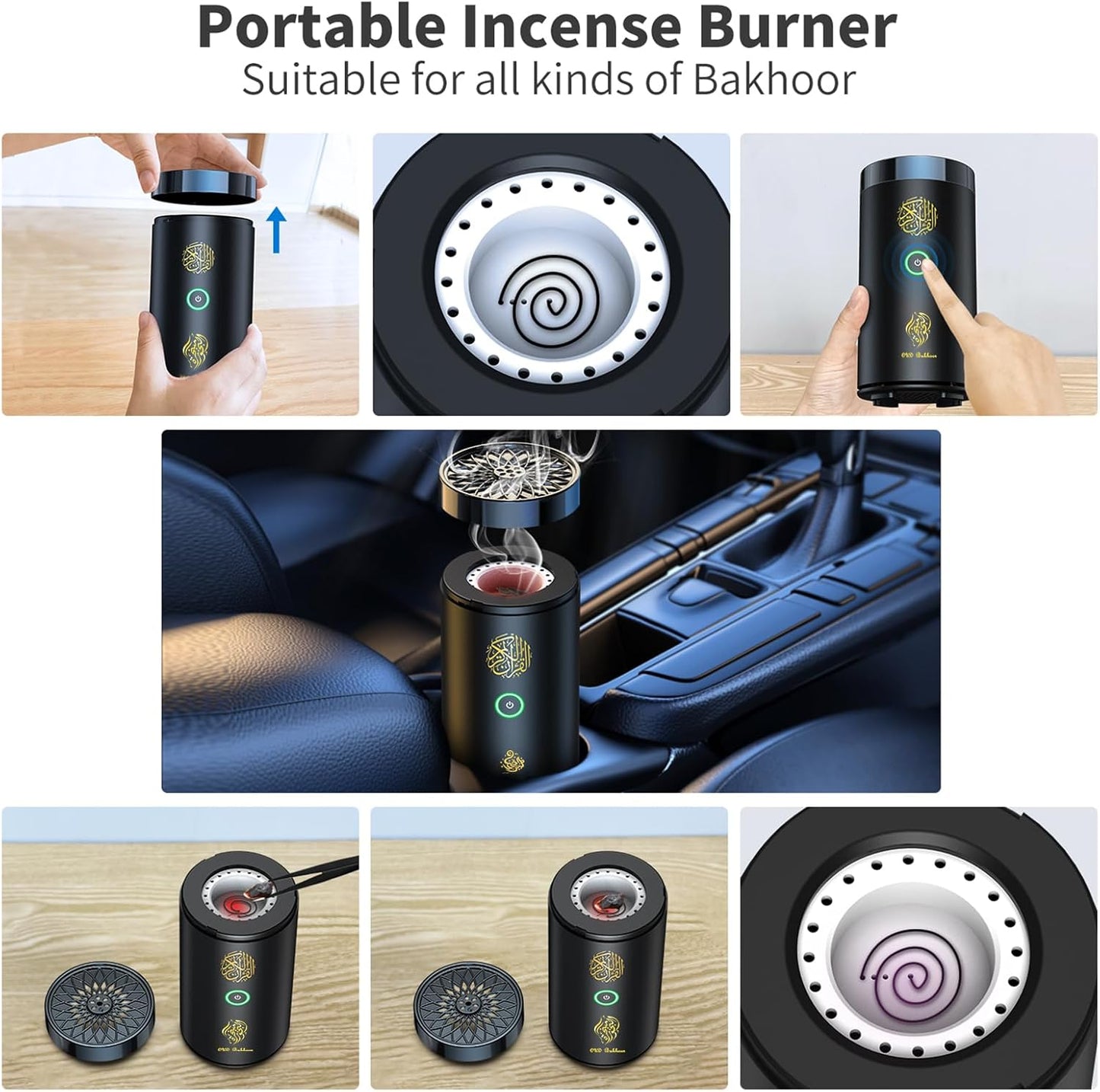QuranMist™ Electric Bakhoor Incense Burner & Diffuser with Speaker