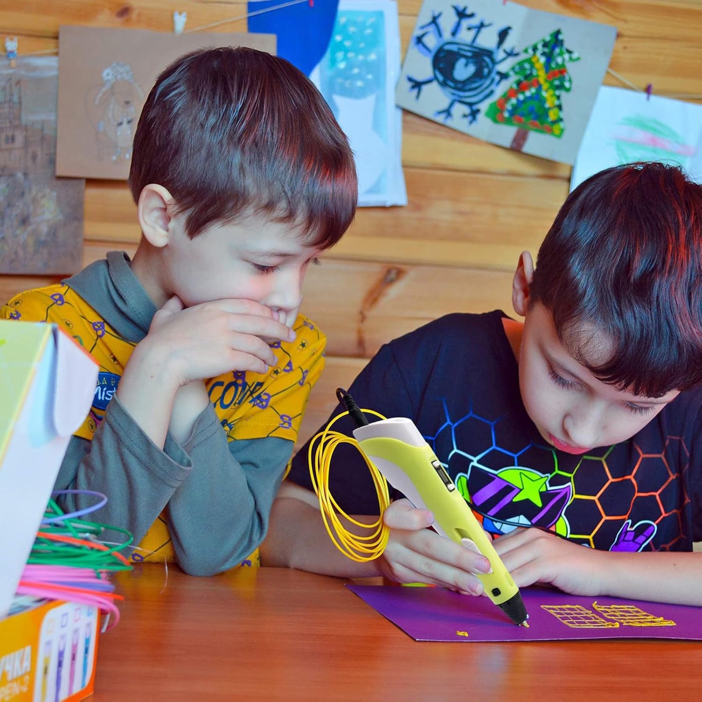 3D Printer Pen Set for Children Adults Gift 3D Printer Pen with 12 Colours 1.75 mm PLA Filament Each Colour 3 Metres,