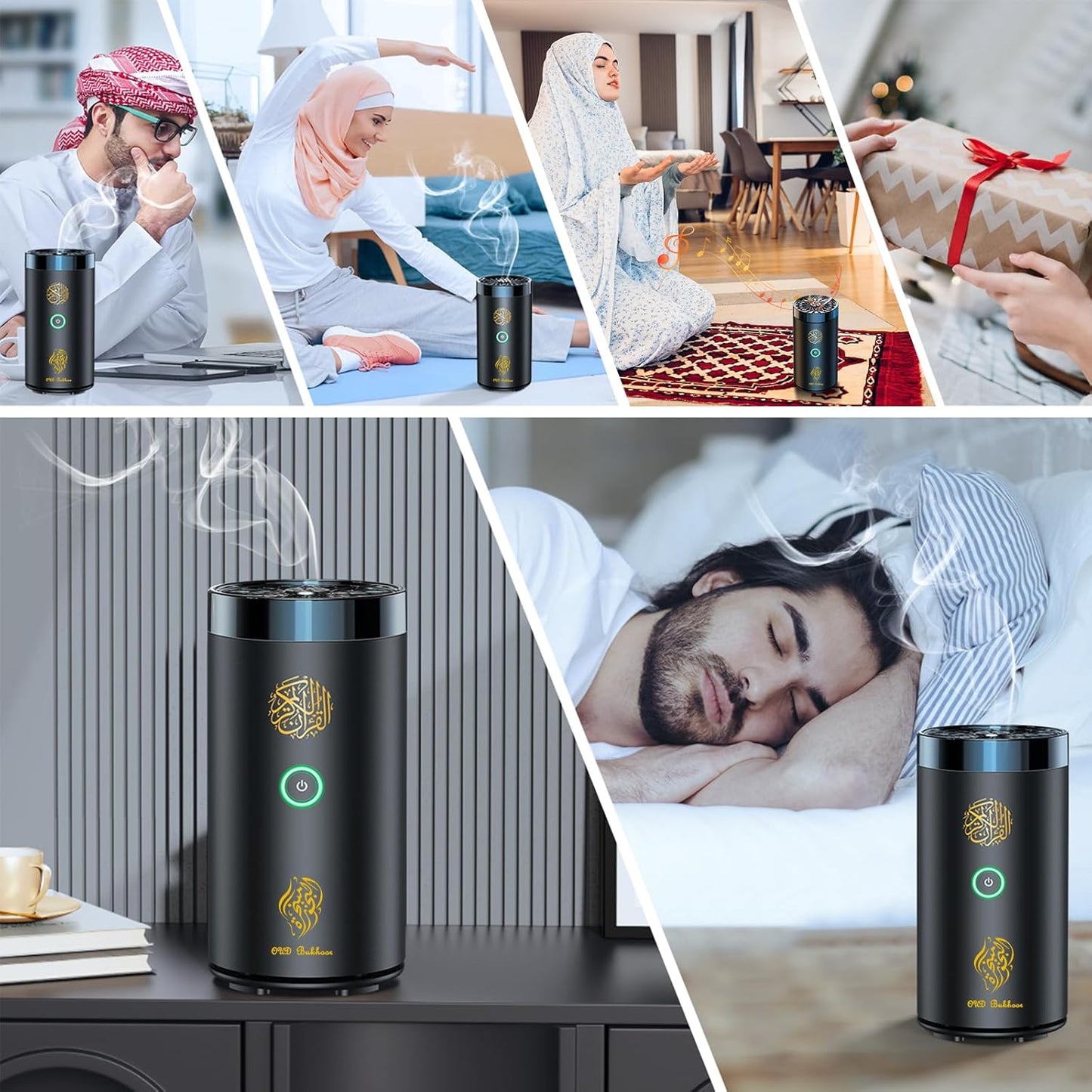 QuranMist™ Electric Bakhoor Incense Burner & Diffuser with Speaker