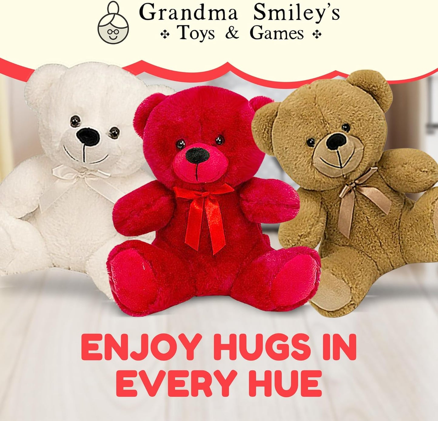 Teddy bear big huggable red