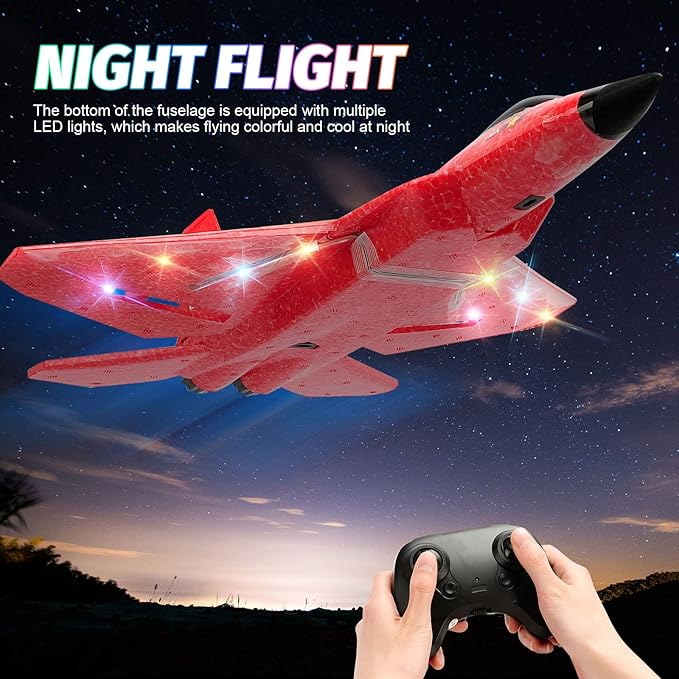 RC Plane F22 Airplane Fighter Ready to Fly 2.4Ghz 2 Channel Remote Control Airplanes Toy for Boys Girls Kids Beginners