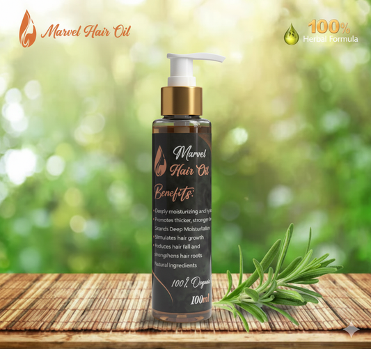 Marvel Hair Oil – 100% Organic Hair Growth & Strengthening Oil (100ml)